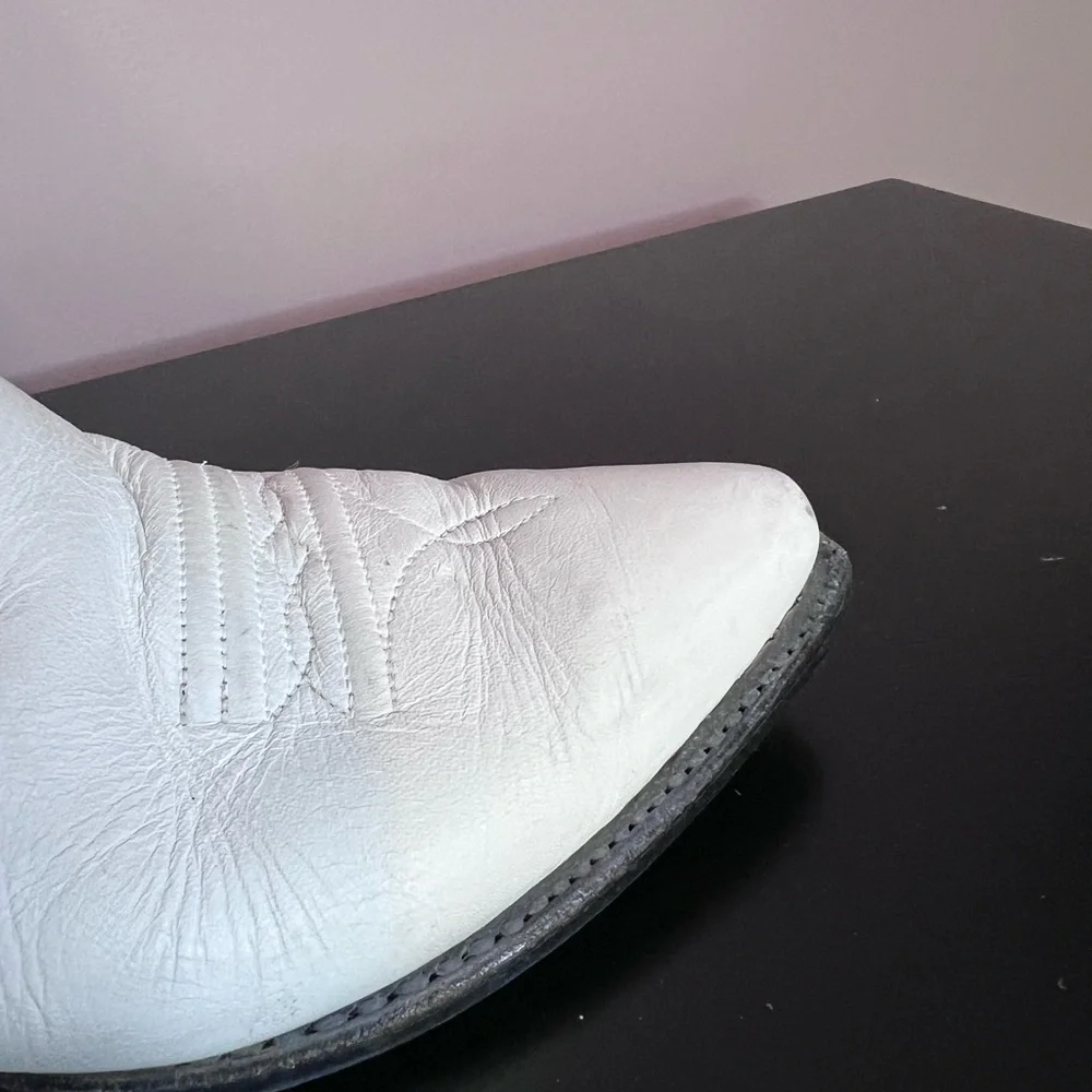 Vittorio Ricci White Cowgirl Boots 6M - Picture 13 of 16
